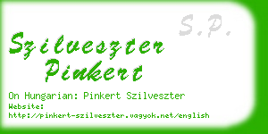 szilveszter pinkert business card